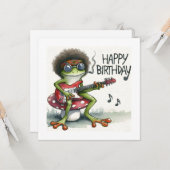 ハッピーバースデーエレキギター カード (正面/裏面インサイチュ)