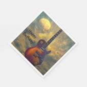 ハッピーバースデーエレキギター スタンダードランチョンナプキン (角)