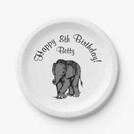 ハッピーバースデーエレファントベティ98位 ペーパープレート
