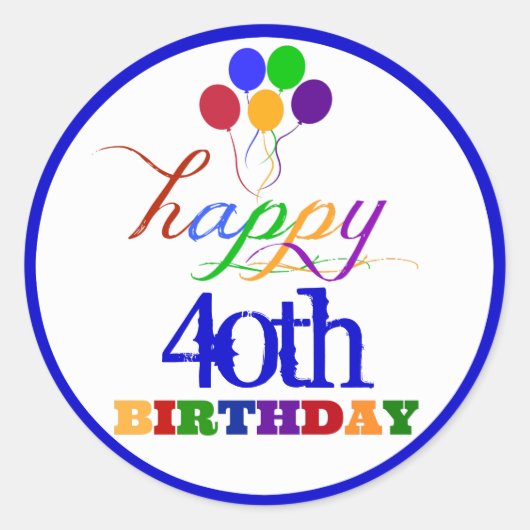 ハッピーバースデーエージカスタムのシール ラウンドシール (正面)