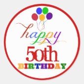 ハッピーバースデーエージカスタムのシール ラウンドシール (正面)