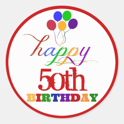 ハッピーバースデーエージカスタムのシール ラウンドシール (正面)