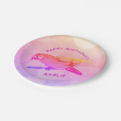 ハッピーバースデーオウム紙プレート ペーパープレート (アングル)