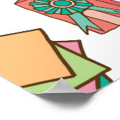 ハッピーバースデーオフィスの要素をスケッチドゥードルハ ポスター (角)