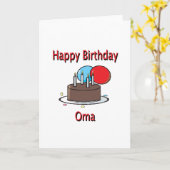 ハッピーバースデーオマドイツおばあちゃん誕生日デザイン カード (黄色い花)