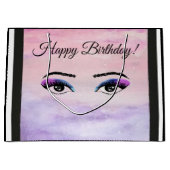 ハッピーバースデーオリジナルのアートワーク（すべての目を見る） ラージペーパーバッグ (正面)