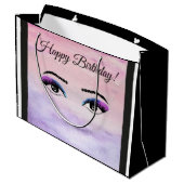 ハッピーバースデーオリジナルのアートワーク（すべての目を見る） ラージペーパーバッグ (裏面アングル)