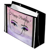 ハッピーバースデーオリジナルのアートワーク（すべての目を見る） ラージペーパーバッグ (正面アングル)