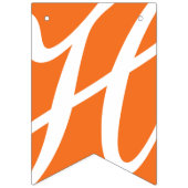 ハッピーバースデーオレンジと白 バンティングフラッグ (第2の旗)