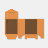 ハッピーバースデーオレンジと茶色の箱 フェイバーボックス (折り畳みなし)