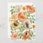 ハッピーバースデーオレンジ春の花 シーズンカード (正面/裏面)