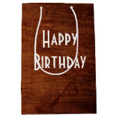 ハッピーバースデーオンオークウッド ミディアムペーパーバッグ (正面)