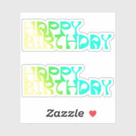 ハッピーバースデーオンブレカスタムカット シール