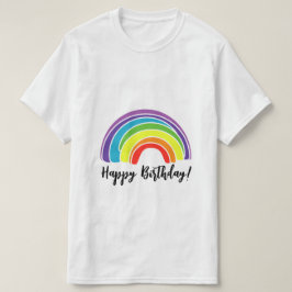ハッピーバースデーオンレインボーテーマパーティー Tシャツ