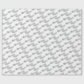 ハッピーバースデーオン白 ラッピングペーパー (フラット)