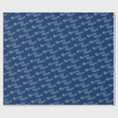 ハッピーバースデーオン青 ラッピングペーパー (フラット)