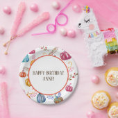 ハッピーバースデーオータムカボチャカスタムン紙プレート ペーパープレート (パーティー)