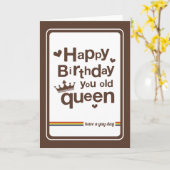 ハッピーバースデーオールドクイーン |ゲイ日 カード (黄色い花)