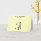 ハッピーバースデーオールドボーイ カード (黄色い花)