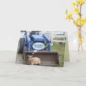 ハッピーバースデーオールドヤギそれは特別な日である カード (黄色い花)