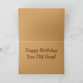 ハッピーバースデーオールドヤギ挨拶カード カード (内部)