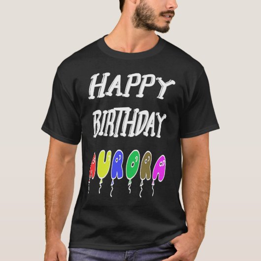 ハッピーバースデーオーロラ Tシャツ (正面)