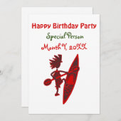 ハッピーバースデーカイカーバーチャル 招待状 (正面/裏面)