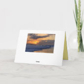 ハッピーバースデーカウアイビーチサンセット カード (裏面)