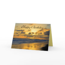 ハッピーバースデーカウアイビーチサンセット