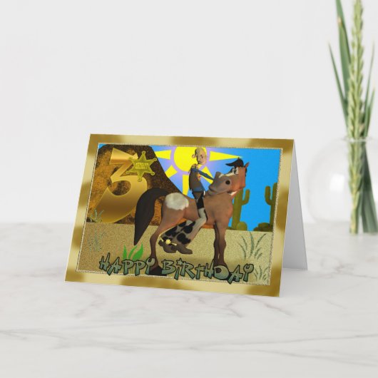 ハッピーバースデーカウボーイカード カード (正面)