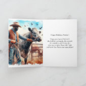 ハッピーバースデーカウボーイグリーティングカード カード (内部)