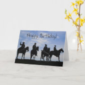 ハッピーバースデーカウボーイズのグリーティングカード カード (黄色い花)