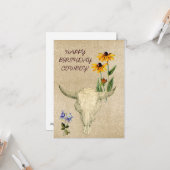 ハッピーバースデーカウボーイ旧西スカルカード カード (正面/裏面インサイチュ)