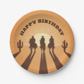 ハッピーバースデーカウボーイ ペーパープレート (正面)