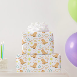 ハッピーバースデーカウボーイ ラッピングペーパー