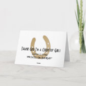 ハッピーバースデーカウボーイ/女性のカーボーイカスタム カード (裏面)