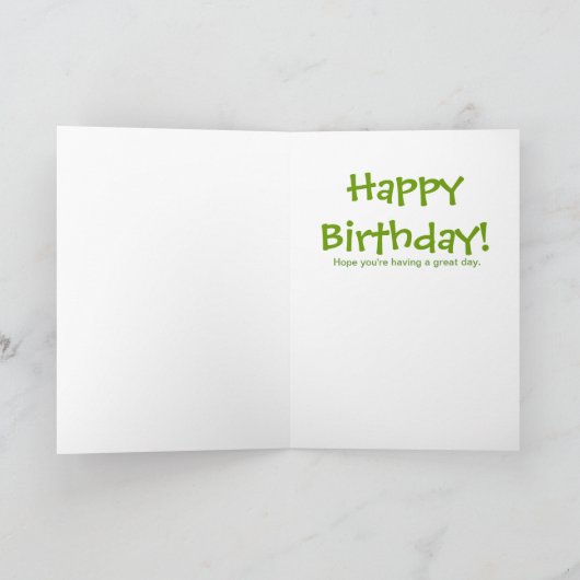 ハッピーバースデーカエルのグリーティングカード カード (内部)