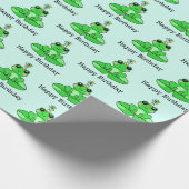 ハッピーバースデーカエル ラッピングペーパー (角)