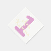 ハッピーバースデーカクテルナプキンベージュピンク スタンダードカクテルナプキン (角)