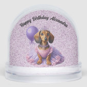 ハッピーバースデーカスタマイズチャイルドスノースグローブ (正面)