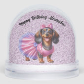 ハッピーバースデーカスタマイズチャイルドスノースグローブ (正面)