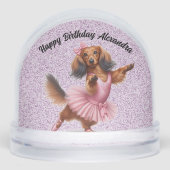 ハッピーバースデーカスタマイズチャイルドスノースグローブ (正面)