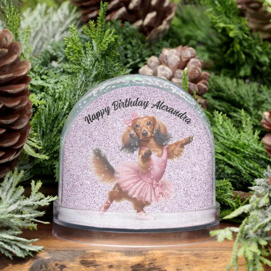 ハッピーバースデーカスタマイズチャイルドスノースグローブ (冬)