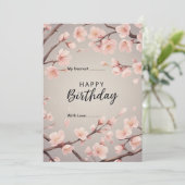 ハッピーバースデーカスタマイズ可能なデジタルフローラ シーズンカード (スタンド正面)