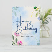 ハッピーバースデーカスタマイズ可能なデジタル挨拶カード シーズンカード (スタンド正面)