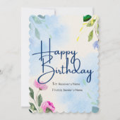 ハッピーバースデーカスタマイズ可能なデジタル挨拶カード シーズンカード (正面)