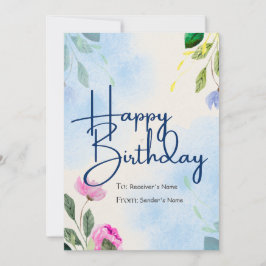 ハッピーバースデーカスタマイズ可能なデジタル挨拶カード シーズンカード