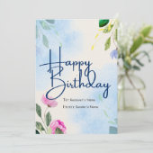 ハッピーバースデーカスタマイズ可能なデジタル挨拶カード シーズンカード (スタンド正面)