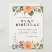 ハッピーバースデーカスタマイズ可能なデジタル挨拶カード シーズンカード (正面)