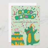 ハッピーバースデーカスタマイズ可能なデジタル挨拶カード シーズンカード (正面/裏面)